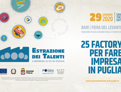 Save the date. Launch of the 25 Factories – Bari, Italy, January 29th, 2020